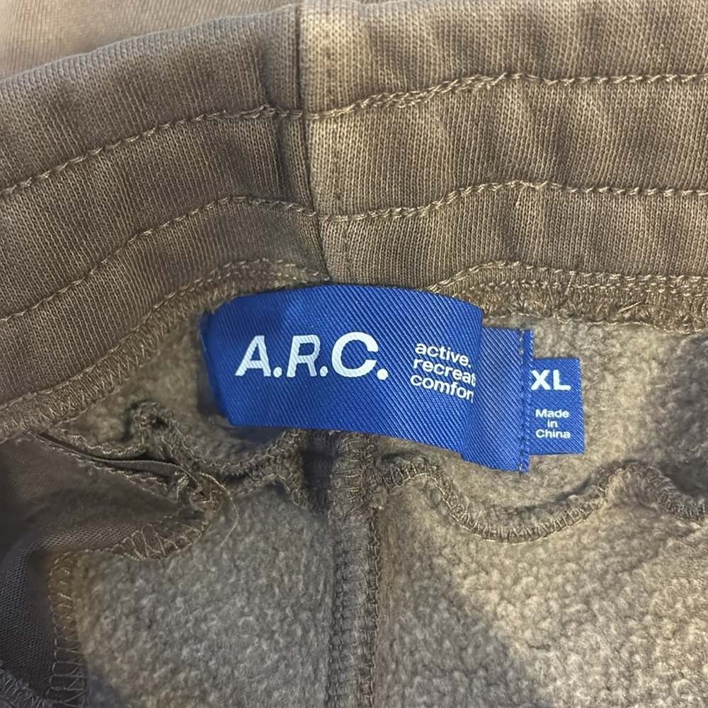 A.R.C. Brown Fleece Jogger Sweatpants Size XL - Picture 3 of 6